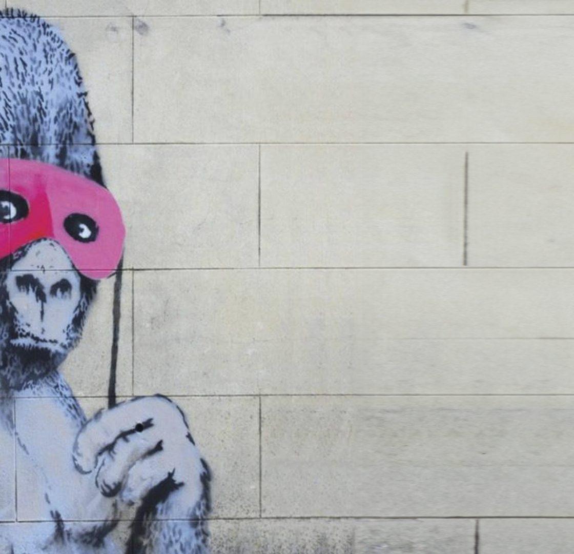 Gorilla in a Pink Mask