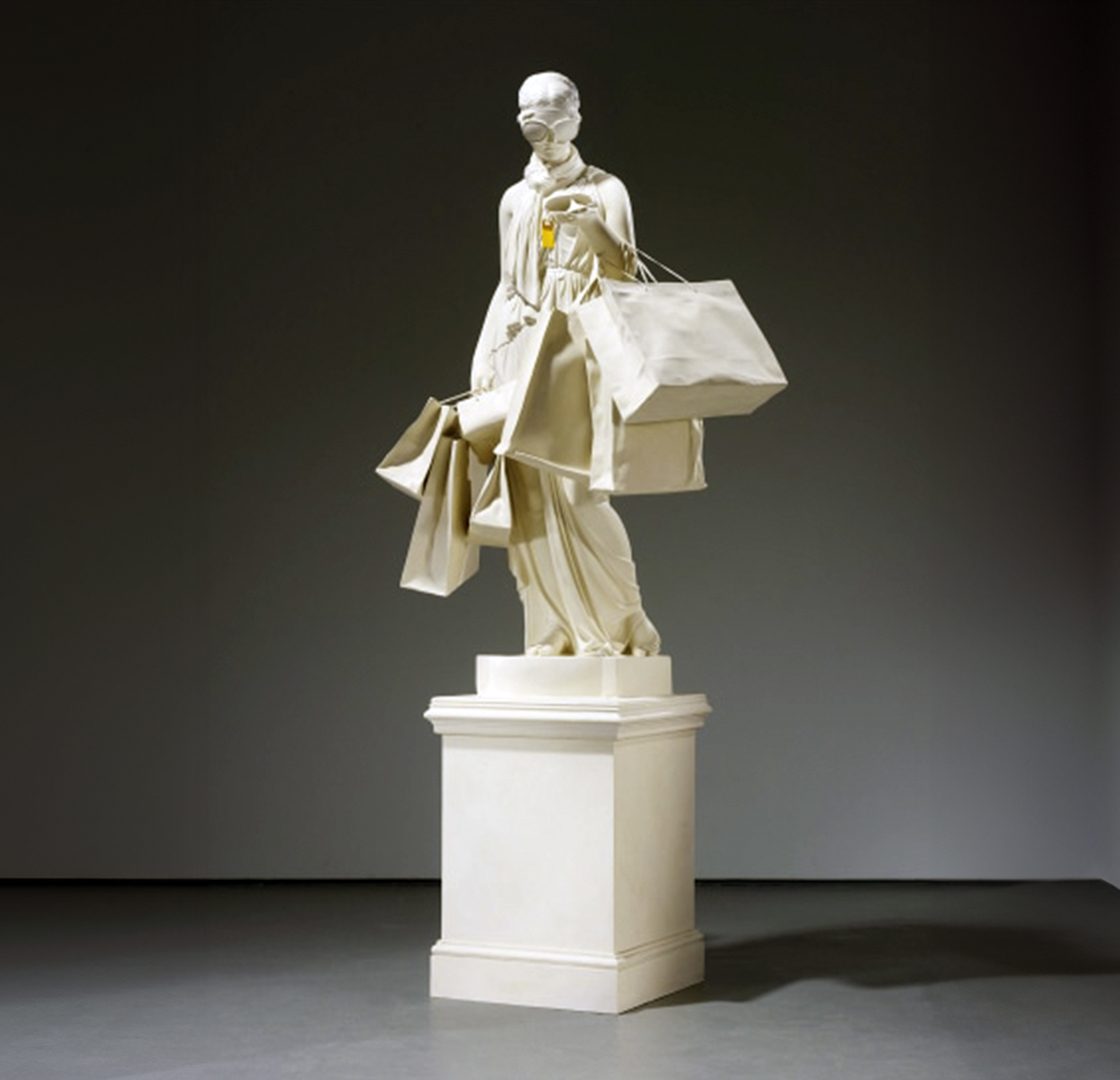 Happy Shopper Sculpture